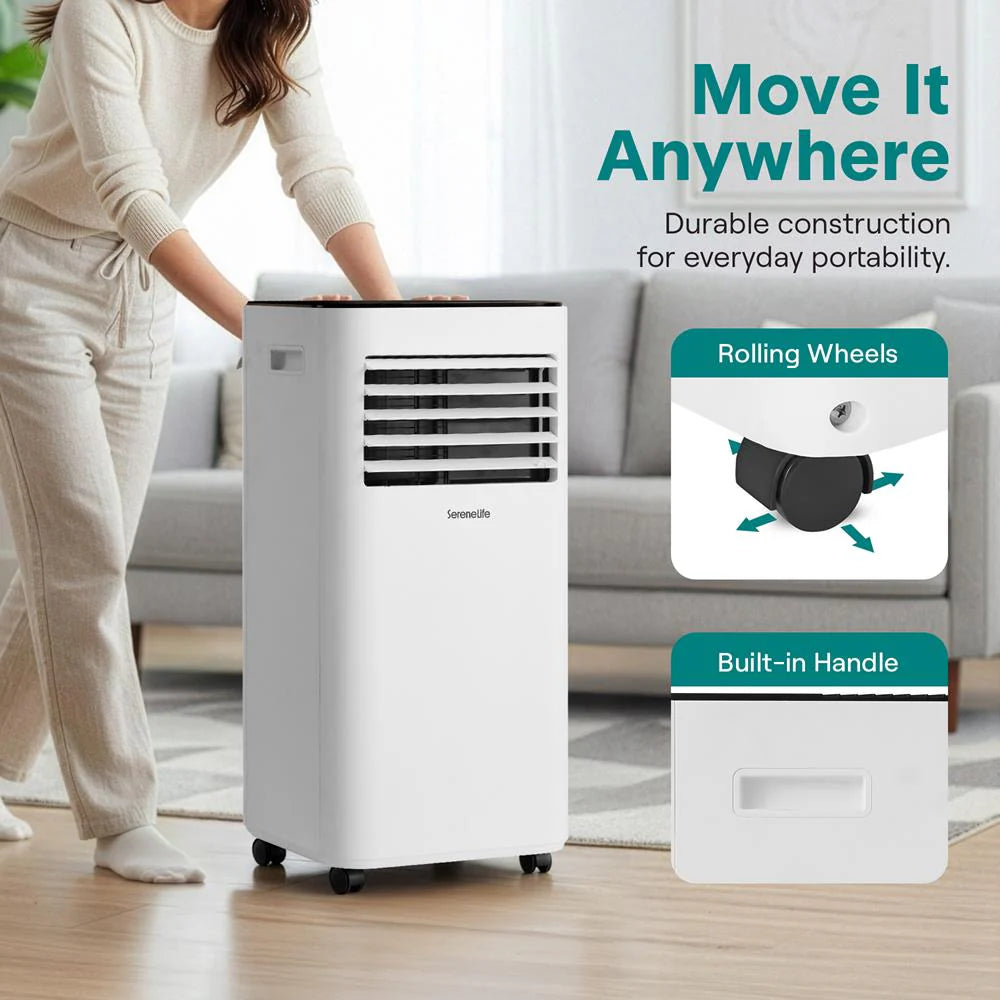 Portable Air Conditioner 10000 BTU Efficient Cooling Dehumidifier White