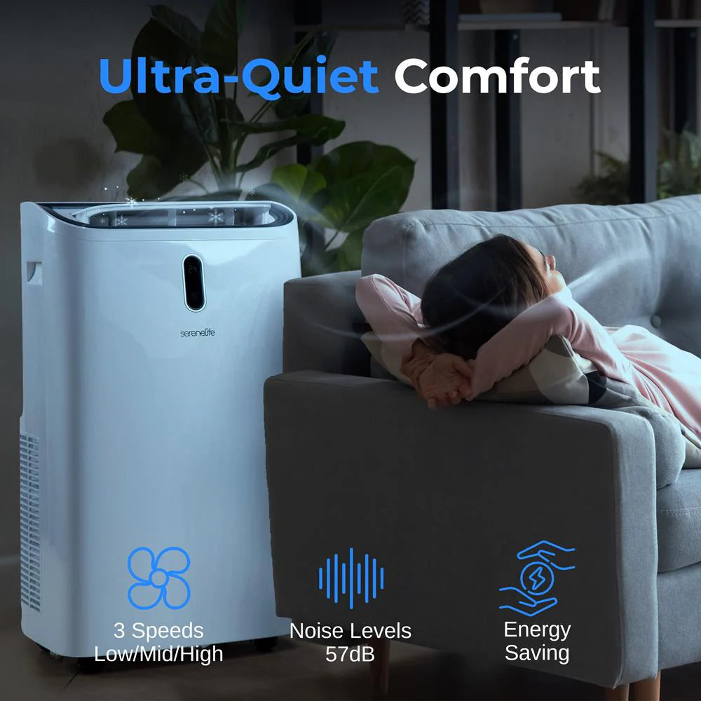 Portable Air Conditioner 14000 BTU Efficient Cooling White