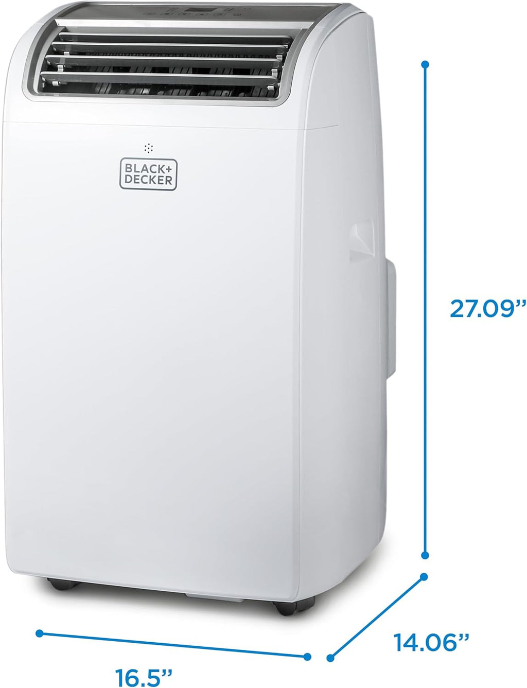 BLACK+DECKER Portable Air Conditioner with Heat. 14.000 BTU with 12.000 BTU Heating for Rooms Up To 700 Sq. Ft.. Portable AC with Follow Me Remote Control.