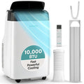 Portable Air Conditioner 10,000 BTU Efficient Cooling Dehumidifier White