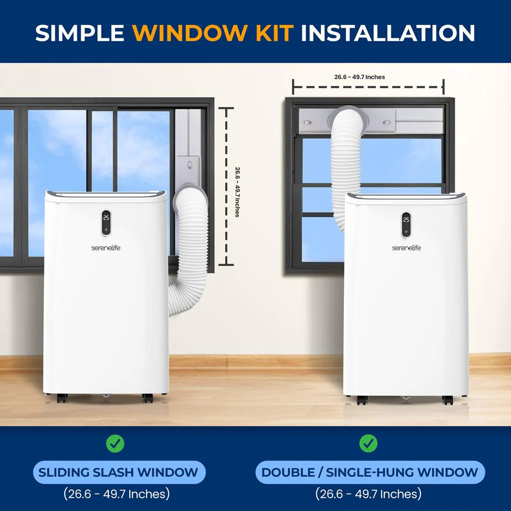 Portable Air Conditioner 14000 BTU Efficient Cooling White