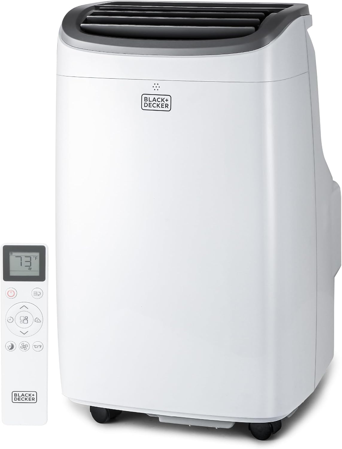 BLACK+DECKER Portable Air Conditioner. 9.000 BTU. White | 5.300 BTU SACC for Rooms up to 400 Sq. Ft.. 3-in-1 Portable AC. Fan and Dehum with Follow Me Remote Control and Window Kit