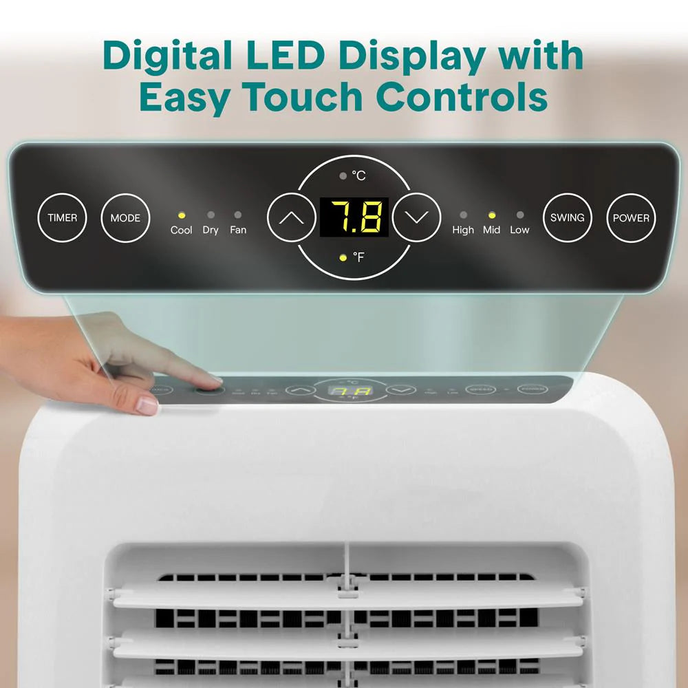 Portable Air Conditioner 10,000 BTU Efficient Cooling Dehumidifier