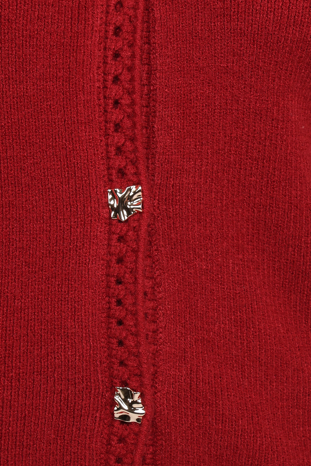 Quay Button Front Cardigan - Red